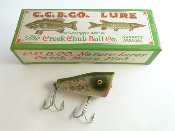 Creek Chub 5918 Silver Flash Midget Plunker EX in Crisp Box