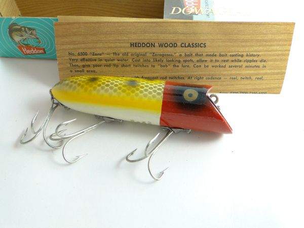 ORIGINAL HEDDON WOOD Basser.. 8 vintage antique fishing lures (lot 2)  $15.51 - PicClick