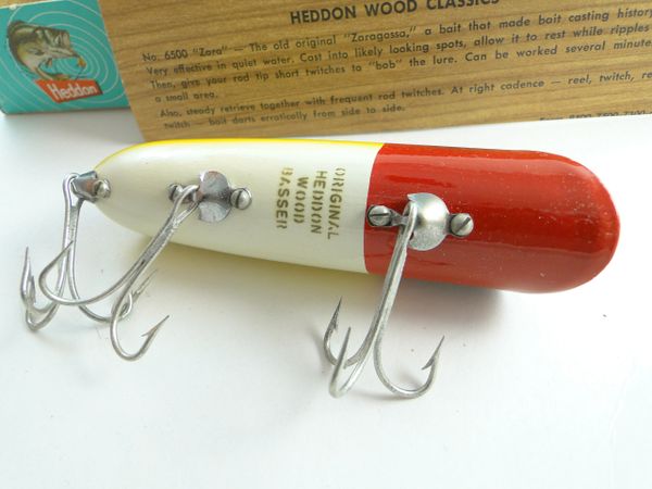 Heddon 8500 JRH Red Head Frog Scale Basser Wood Classic New Old Stock in Box