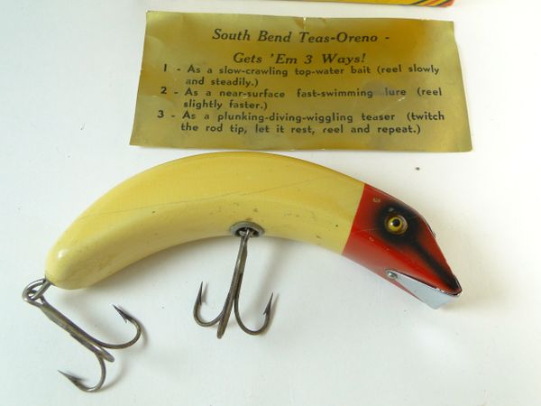 South Bend Teas Oreno  Old Antique & Vintage Wood Fishing Lures Reels  Tackle & More