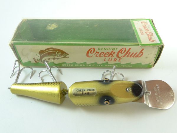 Creek Chub Plastic 2-1/2 Darter Vintage Fishing Lure, Pike Scale