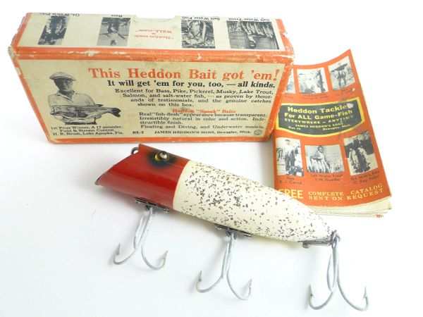 Heddon High Forehead Lure in Wood Box - Fin & Flame