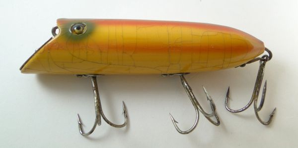 RARE 1920 VINTAGE HEDDON HEAD-ON BASSER MINNOW MOD #8500 SHINER SCALE  PATTERN - La Paz County Sheriff's Office Dedicated to Service