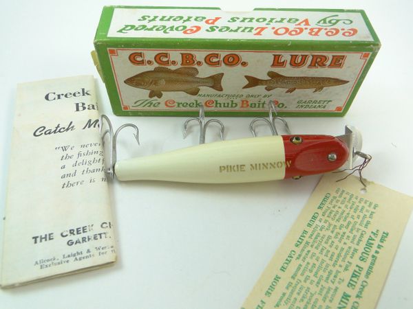 Creek Chub 702 Pikie with Military Stencil NEW in Correct Label Box + Hangtag and Catalog
