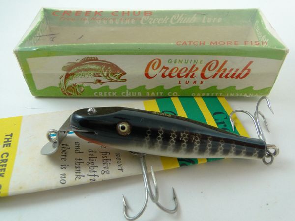 Creek Chub Baby Pikie  Old Antique & Vintage Wood Fishing Lures