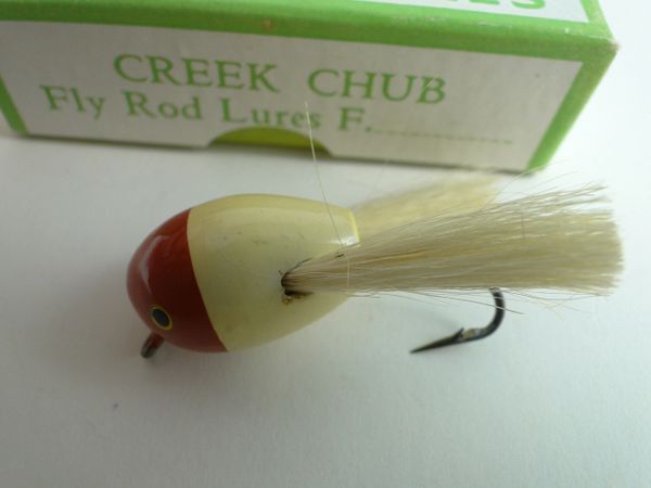 Creek Chub Fly Rod Dingbat  Old Antique & Vintage Wood Fishing