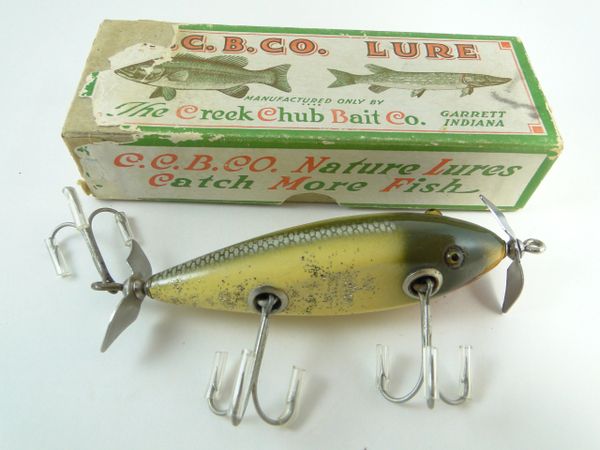 Creek Chub Day N Night  Old Antique & Vintage Wood Fishing Lures Reels  Tackle & More