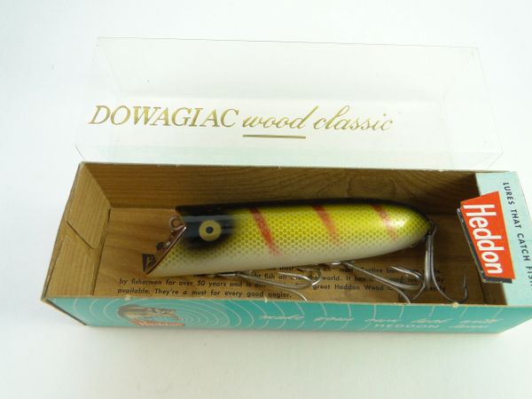 Heddon 8500 L PERCH Basser Wood Classic New Old Stock in Box