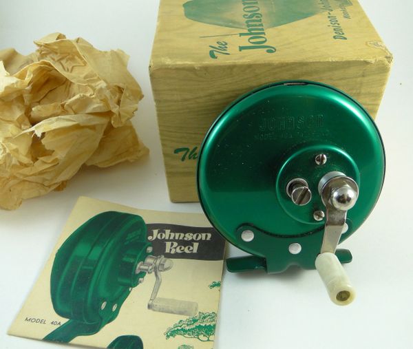 Johnson 40A Fishing Reel Old Antique & Vintage Wood Fishing Lures