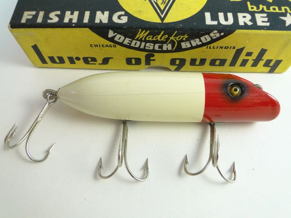 2 Vintage South Bend Glass Eyed Bass O Reno Fishing Lures