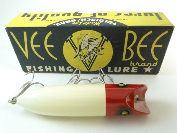 Vee Bee Fishing Lure Antique Lure  Old Antique & Vintage Wood Fishing Lures  Reels Tackle & More