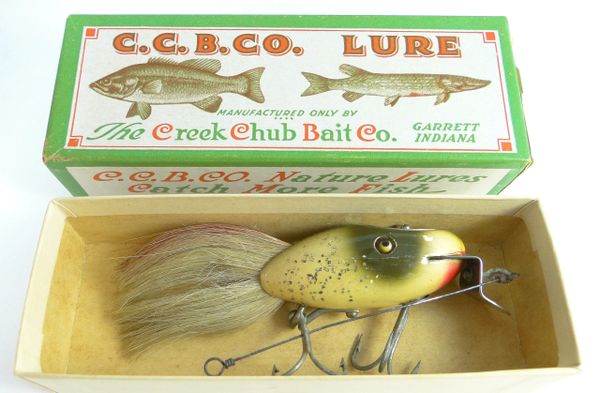 Creek Chub 5618 Dinger in Silver Flash VG+ in Clean End Label Box