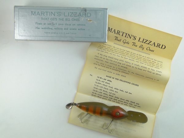Martin Fishing Lure  Old Antique & Vintage Wood Fishing Lures Reels Tackle  & More