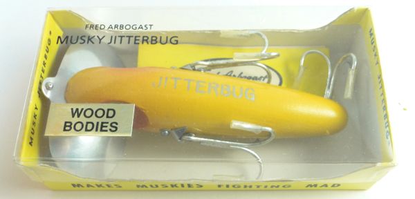 Arbogast Musky Jitterbug Model 700 Y EX+ in Box with Papers