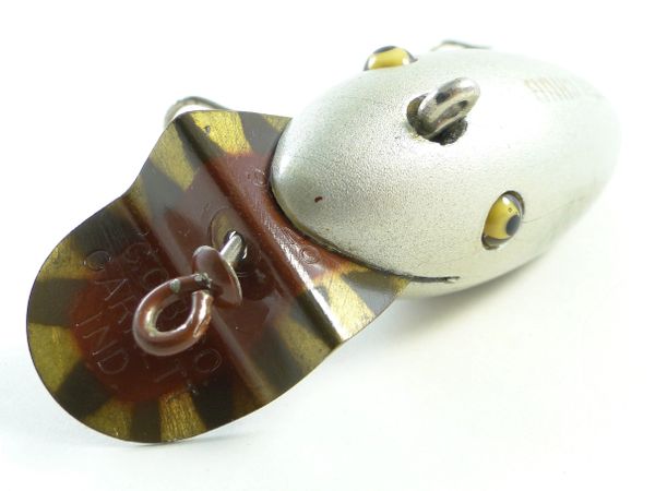Creek Chub 200 Baby Wiggler TOAD VAN HOUTEN Special Silver Shiner with Sunrise Lip and Military Stencil