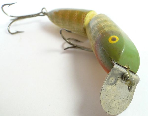 Rare Vintage Wood Wooden Fishing Bait Lure by Biek Mfg Co Dowagiac MI 1930  1940 (08/12/2012)