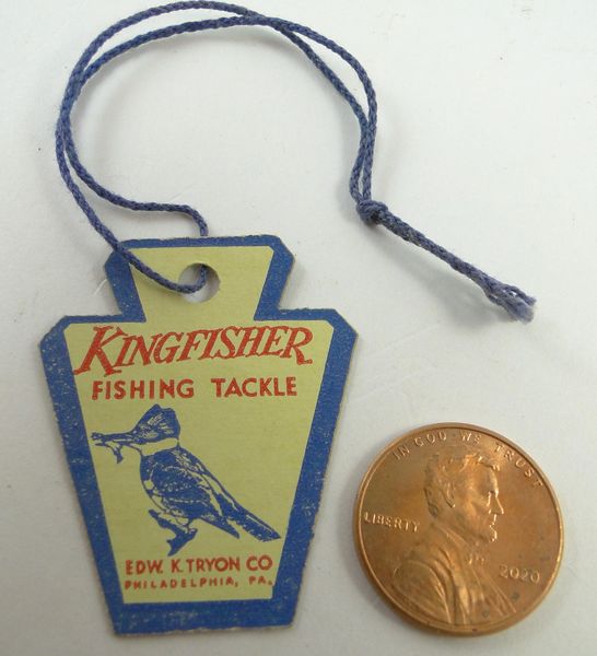 Kingfisher EDW K TRYON CO. Hangtag UNUSED