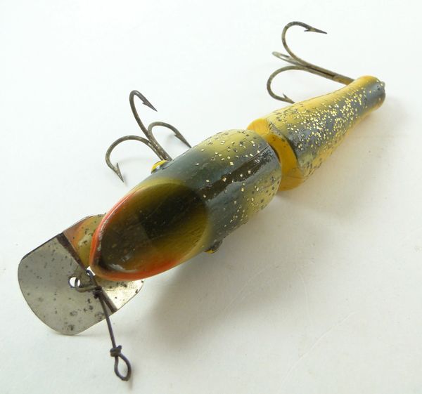 South Bend / Best-O-Luck #930 Pike Lure, Repainted Orange/Gold