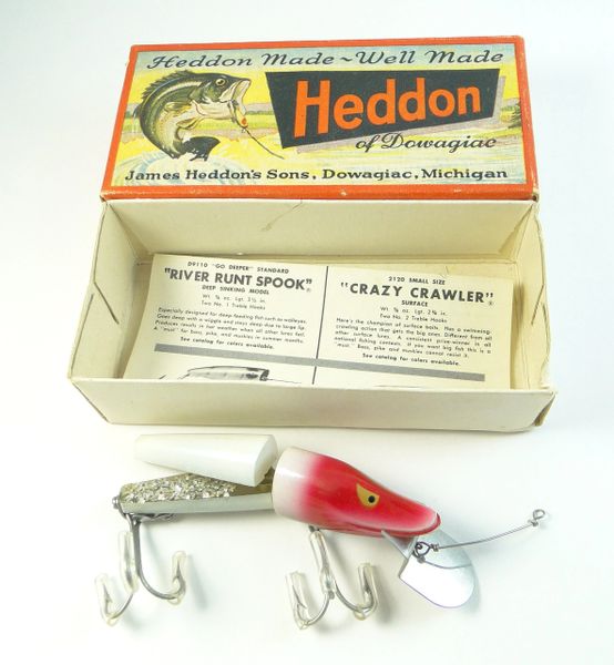 Vintage Heddon Wounded Spook 9140 XRW Lure in Box & Paper Unfished Old Stock