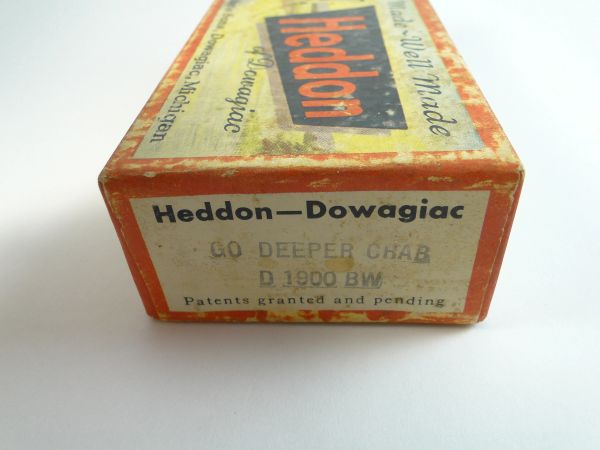 Heddon D 1900 Go Deeper Wood Crab BW BOX ONLY