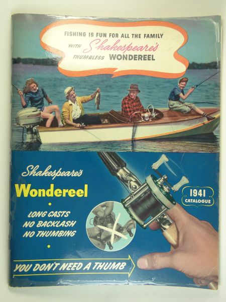 Vtg 1961 Shakespeare Fishing Tackle Push Button Wonderods Advertising Print  Ad