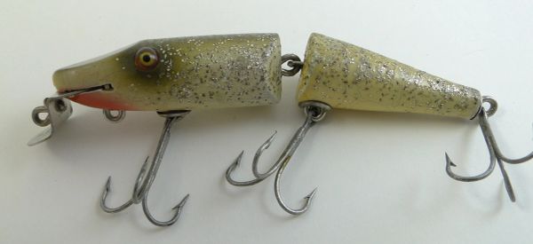 Creek Chub 2618 Silver Flash Jointed Pikie Minnow  Old Antique & Vintage  Wood Fishing Lures Reels Tackle & More