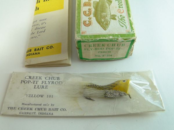 Creek Chub Fly Rod POP IT PERCH F-101 Lure Still SEALED Unused in Package with Catalog