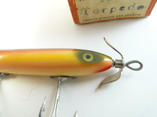 Heddon 130 Torpedo  Old Antique & Vintage Wood Fishing Lures