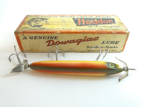 Heddon Dowagiac Torpedo 130 Rainbow Vintage Wood Fishing Lure  Old Antique  & Vintage Wood Fishing Lures Reels Tackle & More