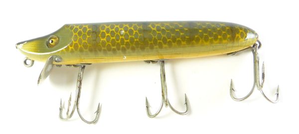 VINTAGE HEDDON SUPER SONIC LURE GOLD SCALE