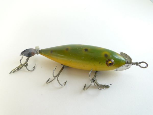 South Bend 963 Early Surf Oreno Frog Spot 1920 Vintage Wood Lure