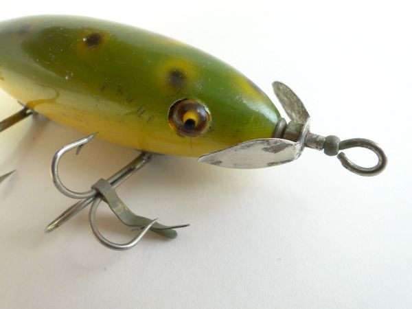 South Bend 963 Early Surf Oreno Frog Spot 1920 Vintage Wood Lure