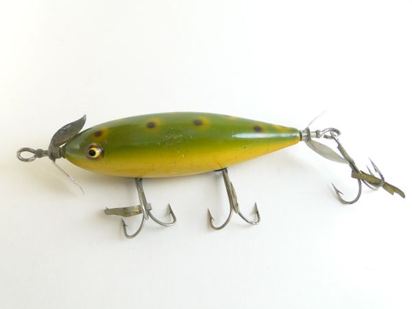 SOUTH BEND SURF-ORENO Vintage Pressed Eye Wood Fishing Lure, Frog Spot -  Read $17.96 - PicClick