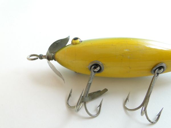 Vintage South Bend Woodpecker wood fishing lure circa 1920's body