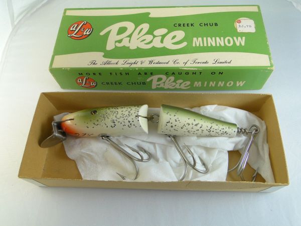 Creek Chub 2718 Baby Jointed Pikie Silver Flash Plastic EX