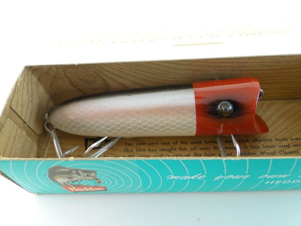 Heddon Lucky 13 Red Head Shiner W2500 Wood Classics Fishing Lure NEW IN BOX GLASS PIN EYES