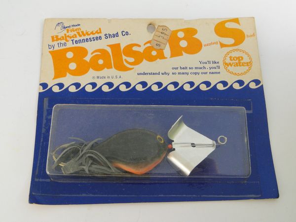 Vintage Tennessee Shad Co Balsa Buzzin Shad Fishing Lure, New, old stock