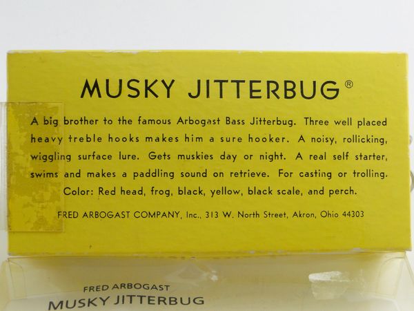 Arbogast Musky Jitterbug Frog Color