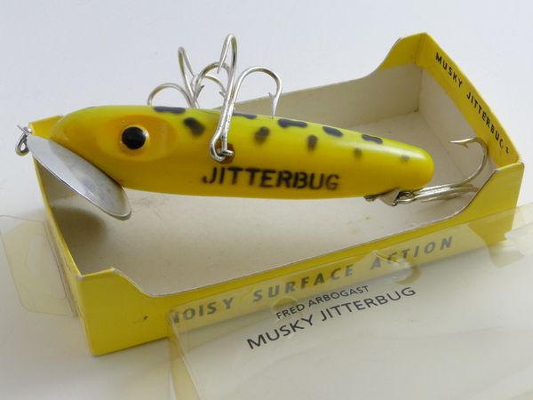 ONE Vintage Pflueger Bulldog Globe Muskie Lures Yellow or Black