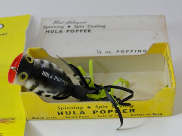 Legendary Arbogast Bait Casting Hula Popper Older Than Vintage, Made Circa  1965 