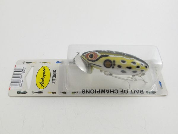 Arbogast Jitterbug New in Package WILD Cricket FROG Pattern!