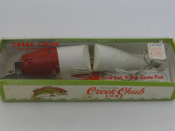 Creek Chub Striper Pikie 6802 in RED WHITE NEW IN BOX