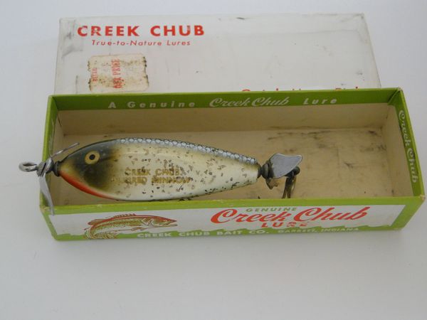 Creek Chub 1618 Silver Flash BABY INJURED MINNOW with Painted Eyes EX+