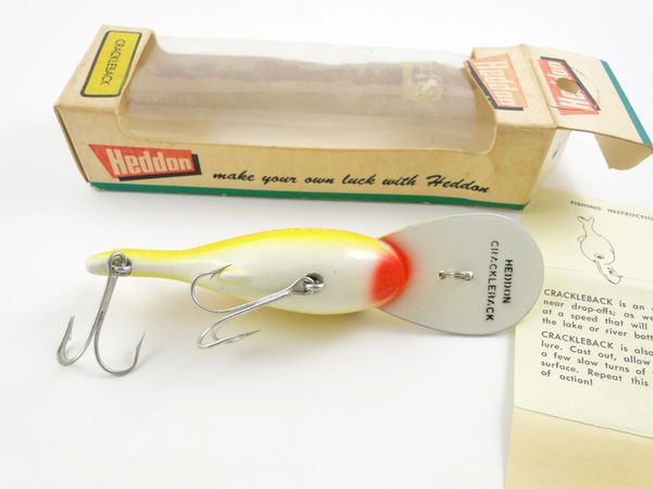 Heddon Crackleback Lure Model 8050 WYC 4-1/2 Fishing Lure EX