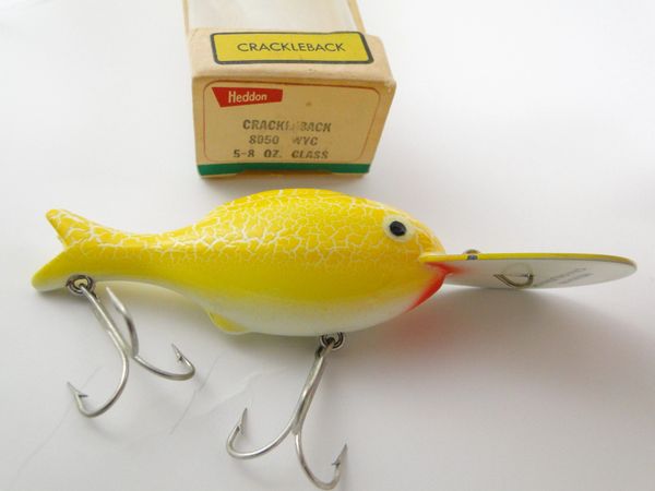 Heddon Crackleback Lure Model 8050 WYC 4-1/2 Fishing Lure EX