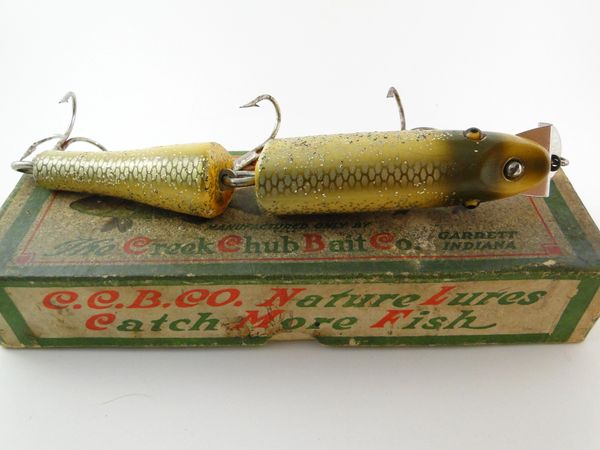 Vintage Creek Chub Jointed Husky Pikie Pike Scale Fishing Lure / Antique  Fishing Lure Creek Chub Jointed Husky Pikie Pike Scale Glass Eyes -   Canada