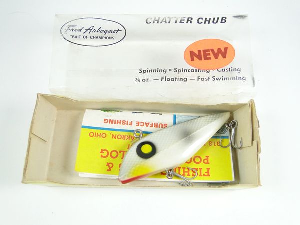 Fred Arbogast Chatter Chub New in Box with Catalog
