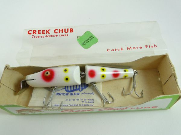 Creek Chub Strawberry Lure  Old Antique & Vintage Wood Fishing