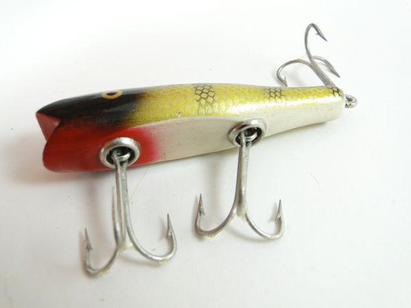 VINTAGE FISHING LURES Rare Devon Minnow Very Small Spinning Perch