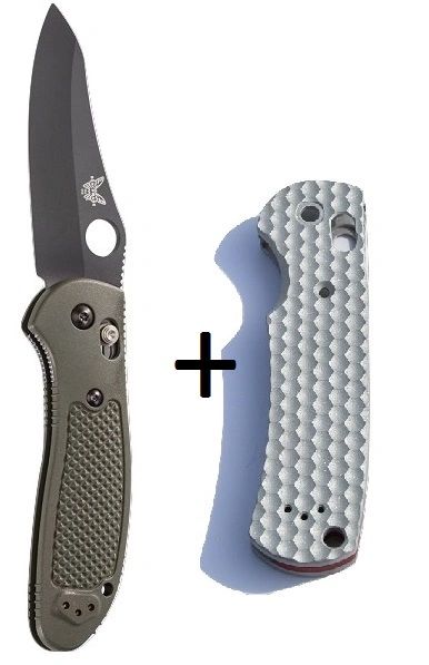 Full Size Griptilian Hive Pattern Combo Kit S 30v Knife Awt Scales